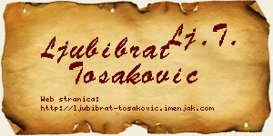 Ljubibrat Tošaković vizit kartica